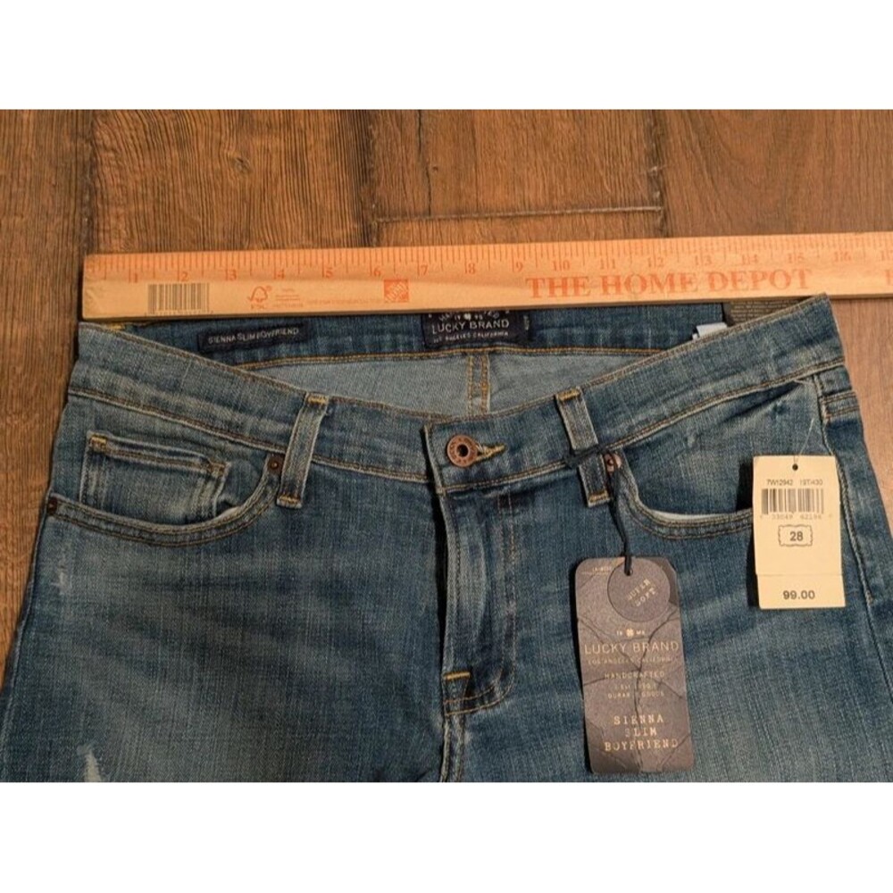 NWT Lucky Brand Sienna Slim Boyfriend Jeans Women's Size 6/28 Medium Wash - Picture 6 of 13